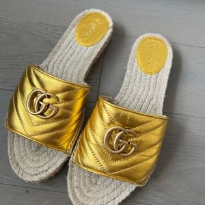 Gucci Gold Sandals